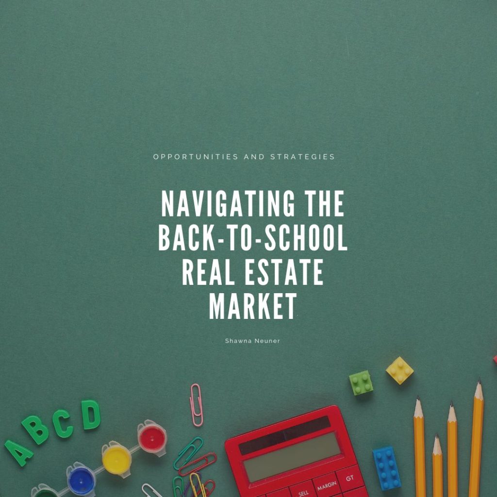 Navigating the Back-to-School Real Estate Market: Opportunities and Strategies As the back-to-school season approaches, many of us are breathing a sigh of relief. Let’s face it—while summer break is wonderful, there’s a certain joy in getting the kids back to school and a return to normal things. As we gear up for this transition, the real estate market undergoes its own transformation too. Whether you're looking to buy, sell, or invest, this time of year presents unique opportunities and challenges. Here’s a friendly guide to help you navigate the back-to-school real estate market with ease and confidence.